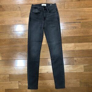 Frame Le High Skinny Black Jeans Size 24